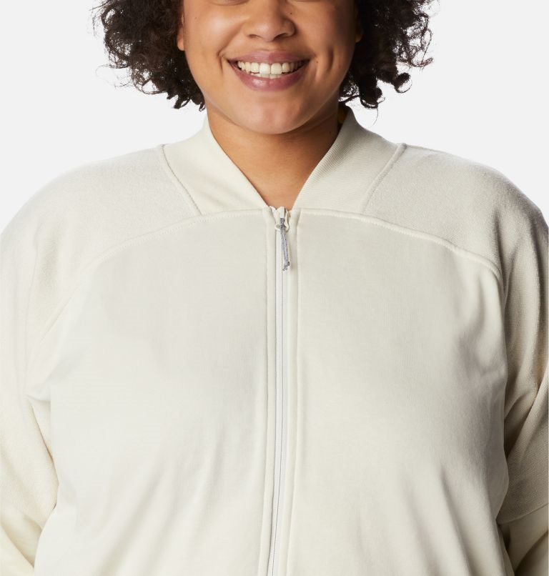 Jacheta Columbia Lodge French Terry Full Zip Dama Albi | Plus Size CW91ZA870